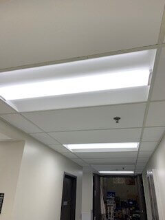 HyVee Grocery Store Lighting Upgrade on ceiling