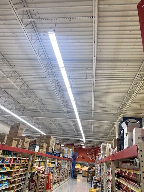 Super Saver grocery store lighting ceiling