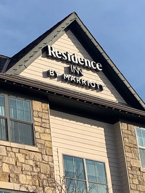 Residence Inn Sign Installation on Building