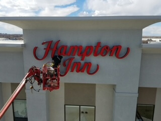 Hampton Inn Sign Installation