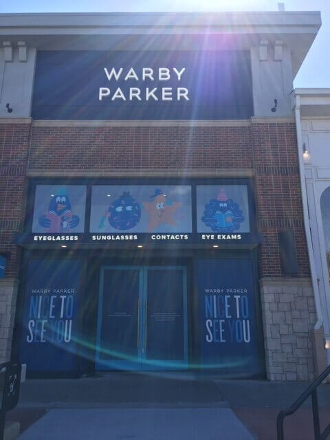 Warby Parker sign installation