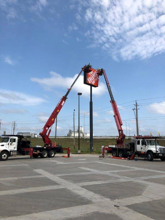 Home Depot Sign Installation