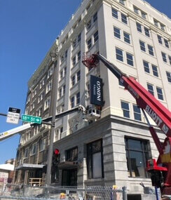 Indigo Hotel Sign Installation