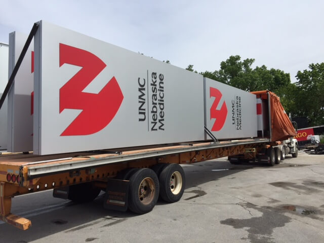 Nebraska Medical Center Signs on Truck