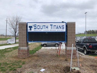 Papillion South High sign