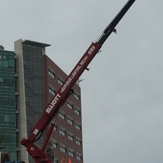 Sign Installation Crane