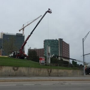 Sign Installation Crane